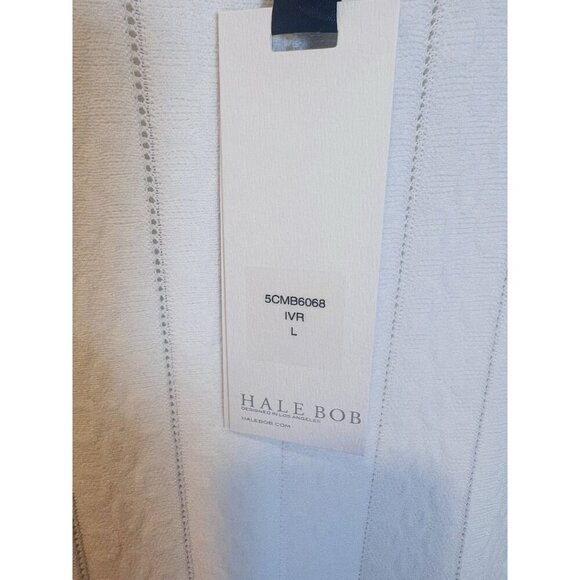 Hale Bob Ivory Sleeveless Mini Dress Large Fit And Flare Stretch Round Neck - Picture 7 of 10